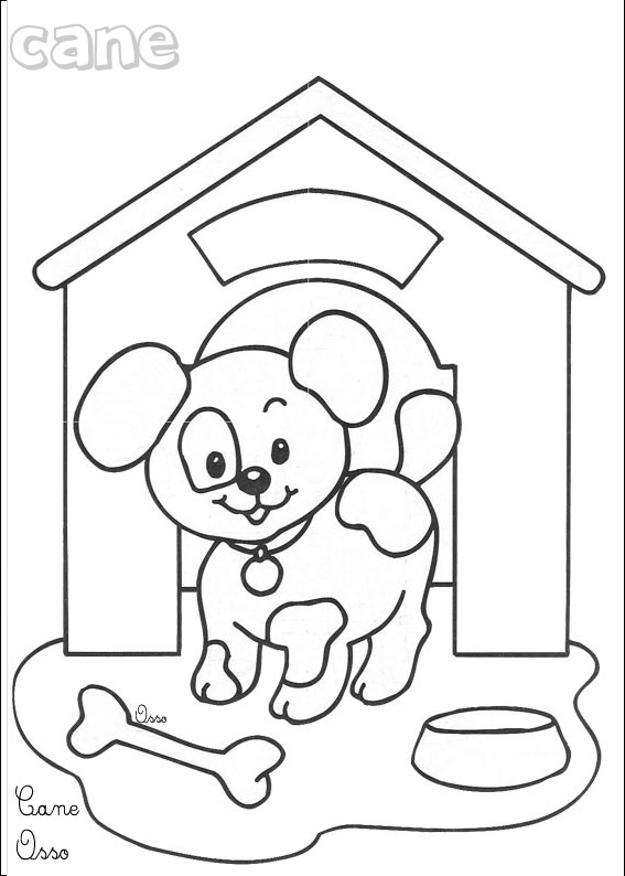 coloriage chien 4 .. Coloriages Animaux domestiques en italien